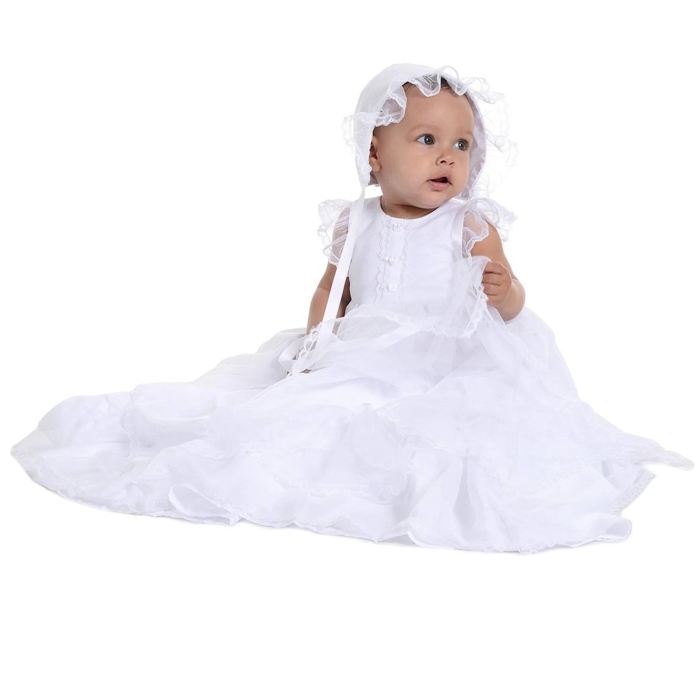 NWT Pippa & Julie White Baptism Christening Gown
